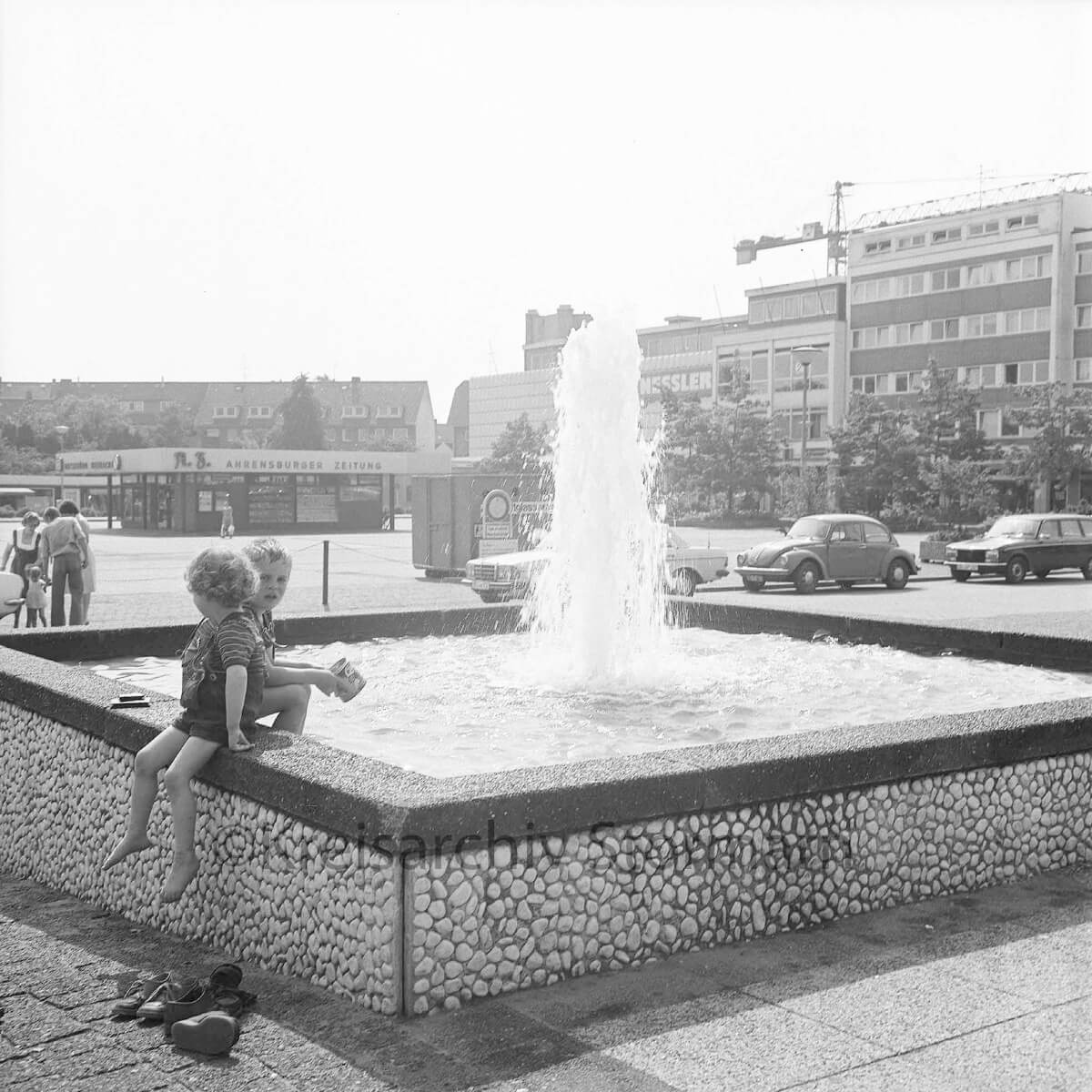 Rathausplatz Ahrensburg 1979 – Foto: Kreisarchiv Stormarn / Raimund Marfels