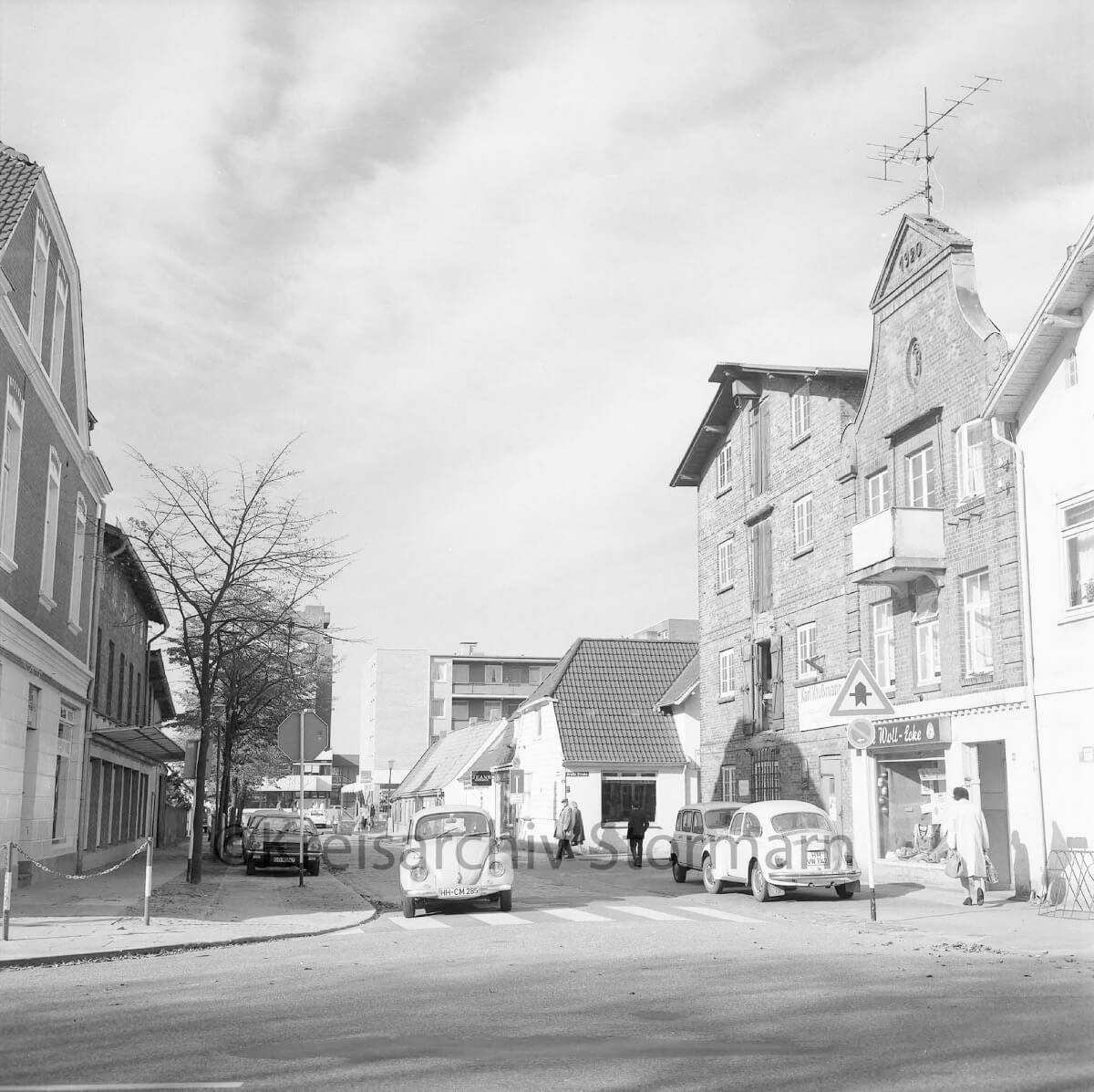 Rathausstraße Ahrensburg, 1972 – Foto: Kreisarchiv Stormarn / Raimund Marfels