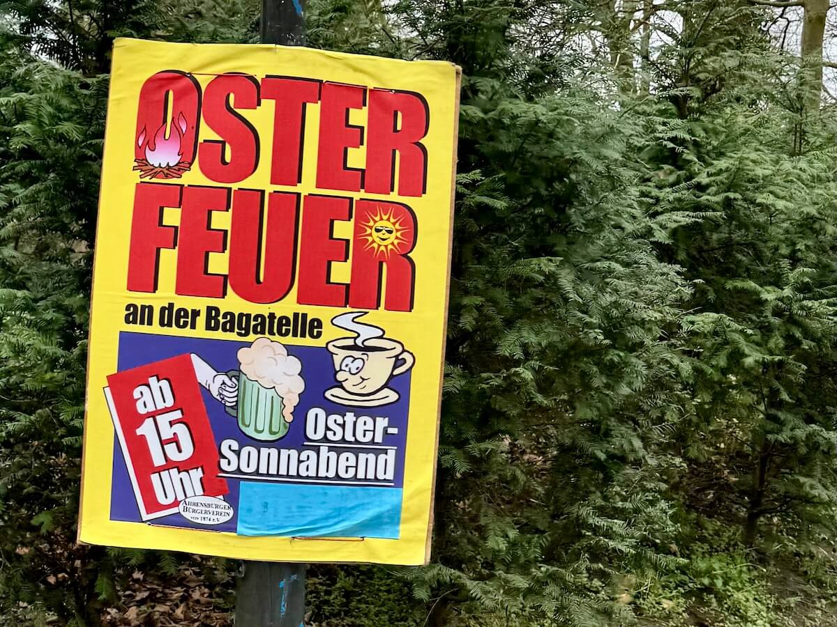 Das Osterfeuer des Bürgervereins Ahrensburg startet um 15 Uhr