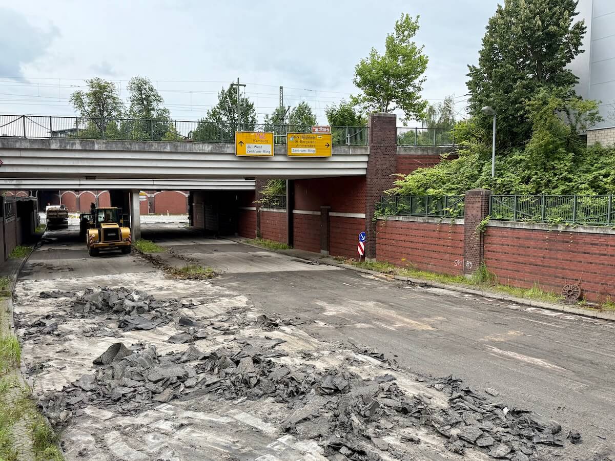 Baustelle Tunnel Manhagener Allee Ahrensburg – Foto: Nicole Theinert