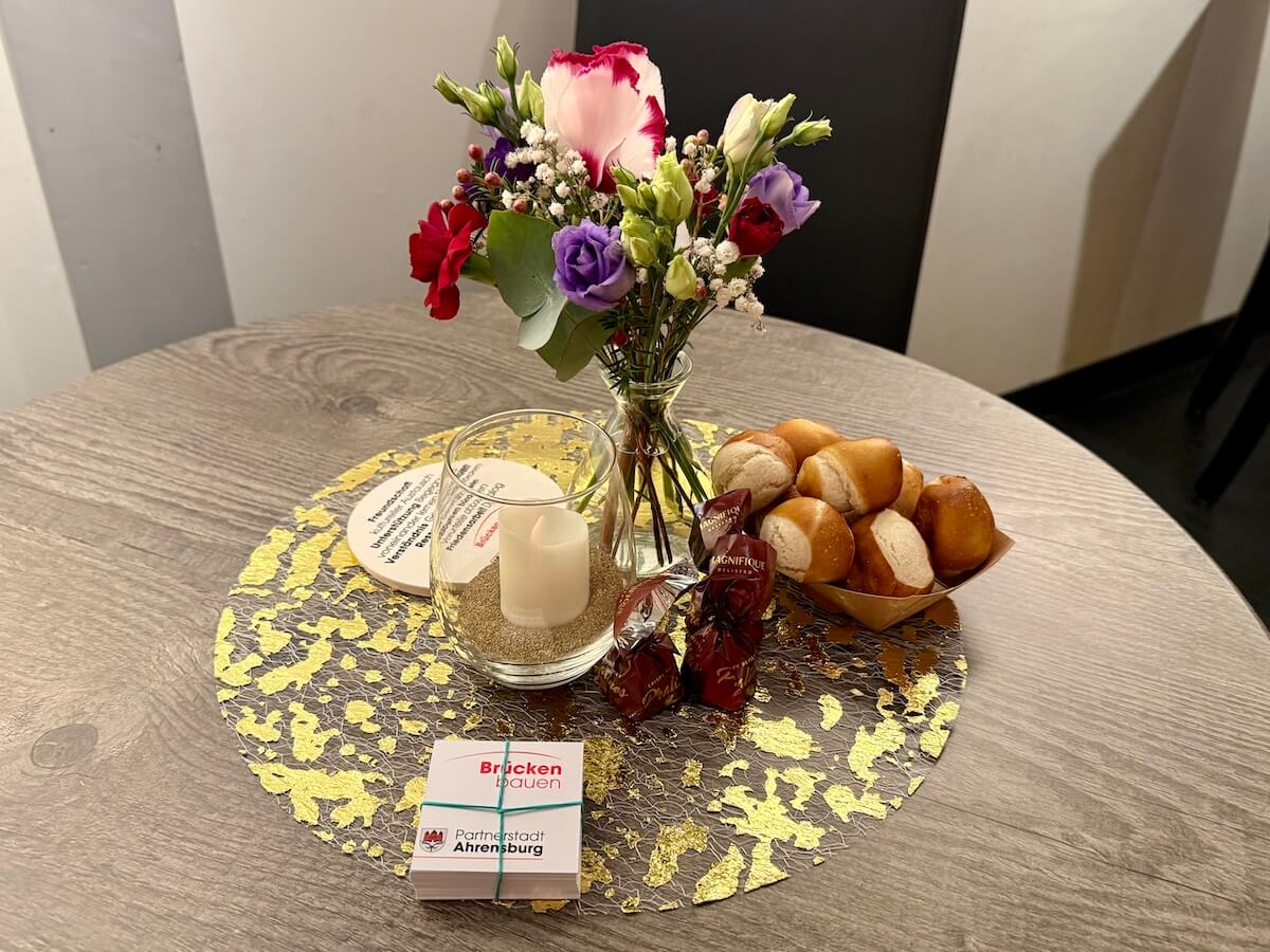 Tischdeko, Neujahrsempfang Ahrensburg 2026