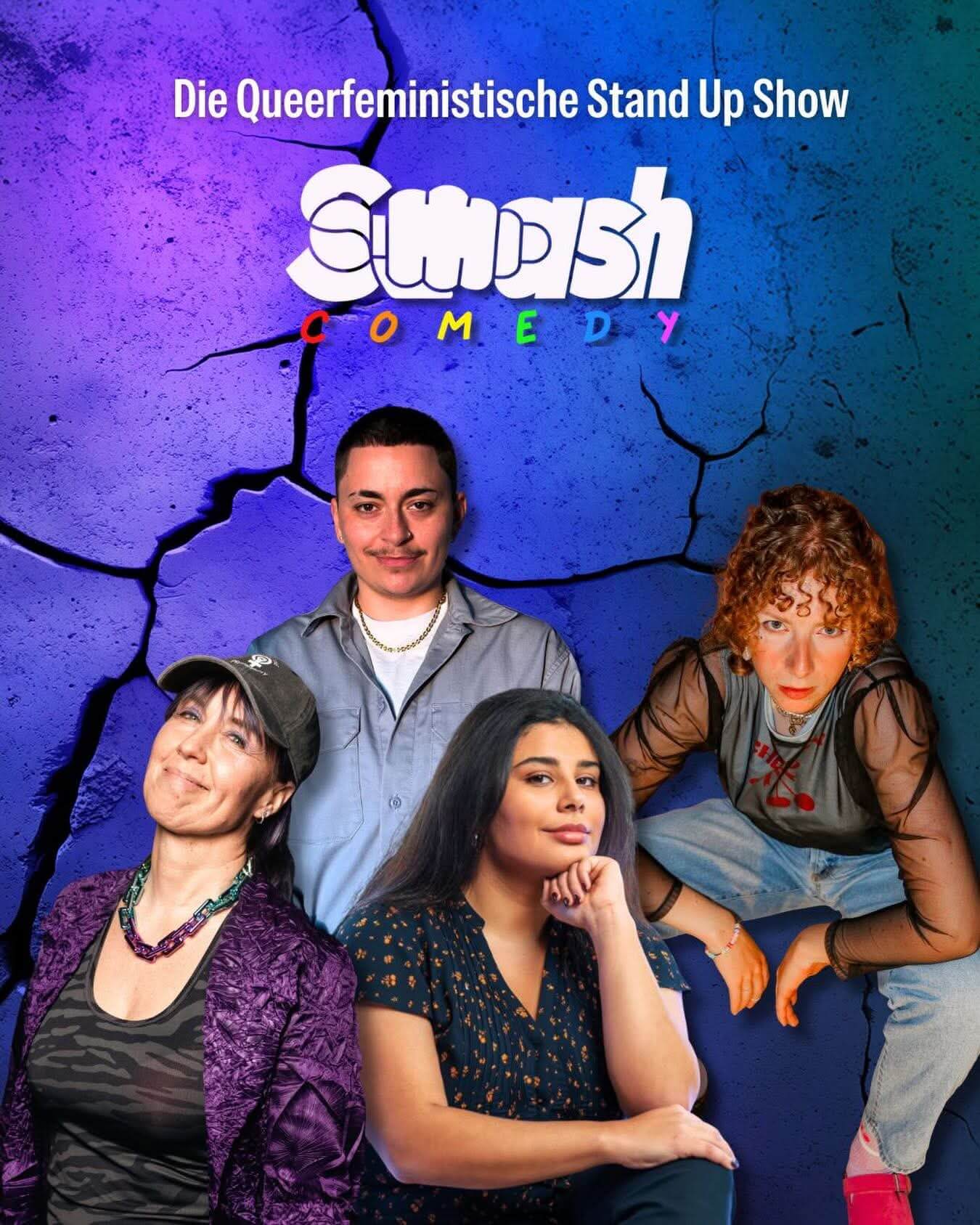 Plakat: Smash Comedy, drei Frauen und ein Mann