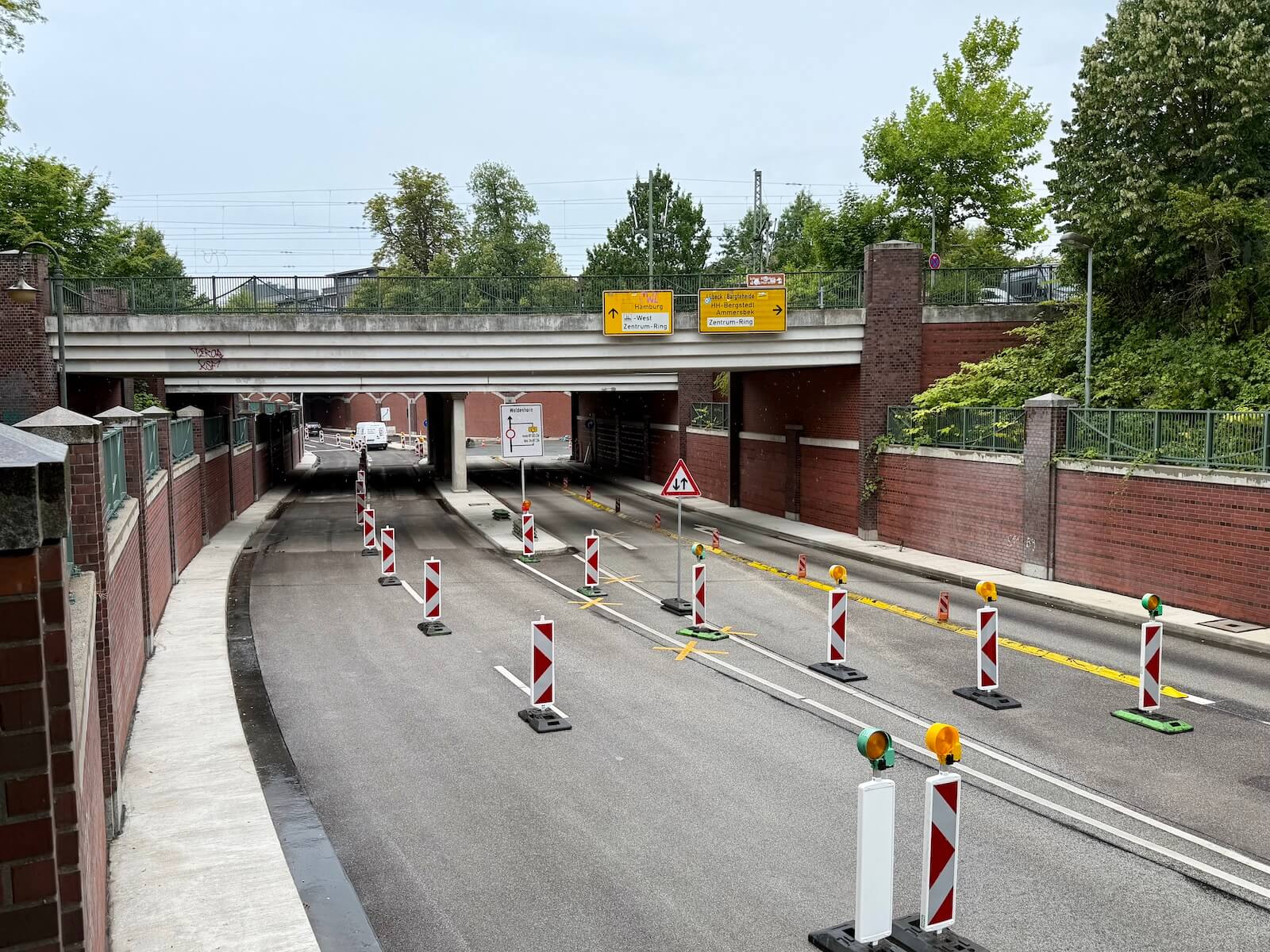 Die Baustelle im Tunnel im August 2026